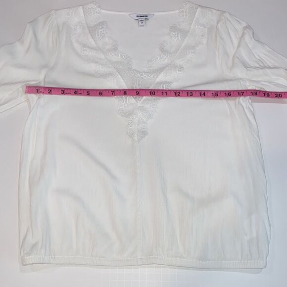 Empress V-Neck Lace Long Sleeve Blouse Size Small - Picture 7 of 12